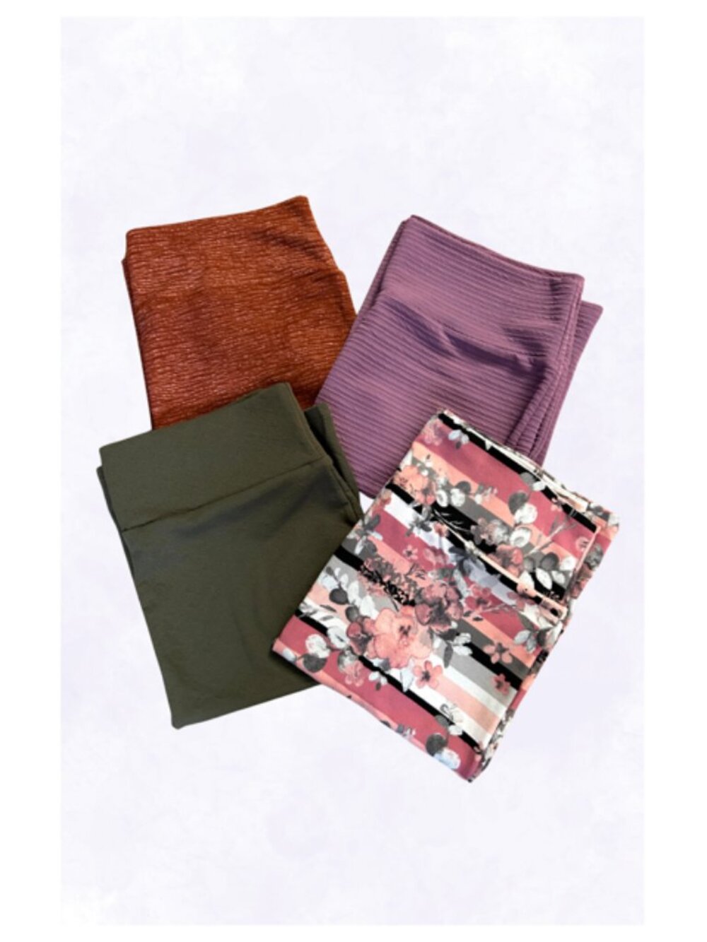 Lularoe Cassie Skirt 2XL Bundle (Purple, Burgundy, Floral, Olive)